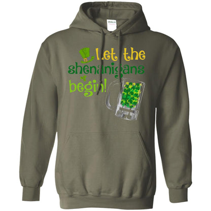 Let The Shenanigans Begin St. Patrick_s Day T-shirt Military Green