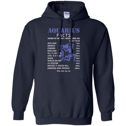 Aquarius Facts 1 Awesome Zodiac Sign Gift Shirt Fo Aquarius Horoscope Navy