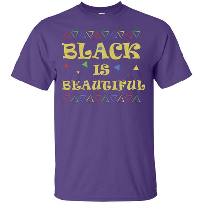 African American T-shirt Black Is Beautiful Purple