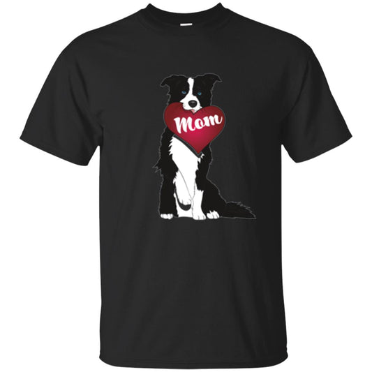 Dog Lover T-sshirt Border Collie Fetching Valentine Heart Black