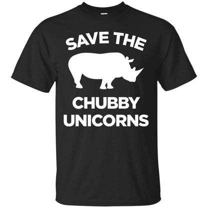 Save The Chubby Unicorns Funny Unicorn Lover T-shirt Black