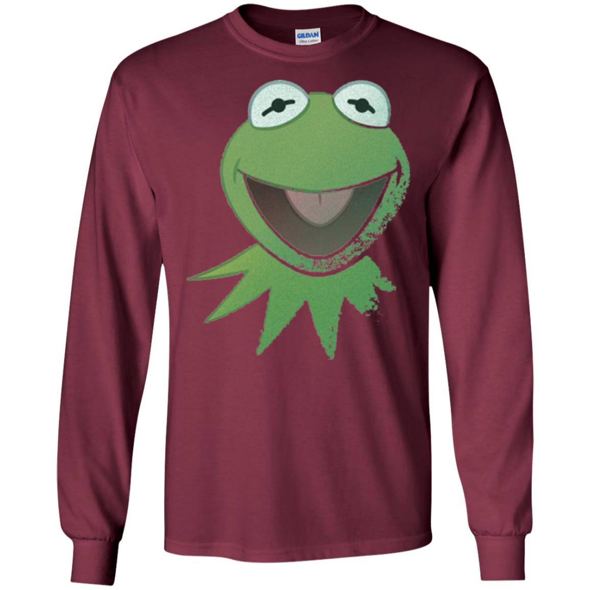 Muppets Kermit The Frog Face T-shirt Maroon