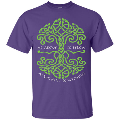 As Above So Below Wiccan Pagan Witche T-shirt Purple
