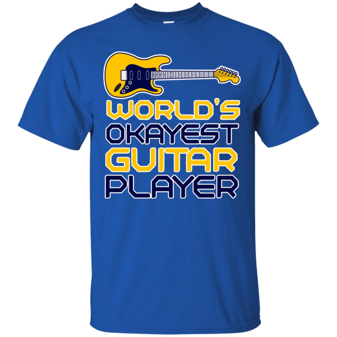 World's Okayest Guitar Player Gift Shirt For Guitarist Royal