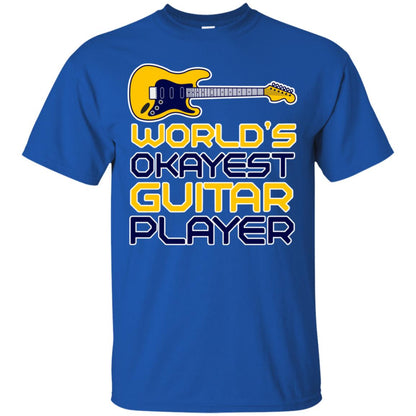 World's Okayest Guitar Player Gift Shirt For Guitarist Royal