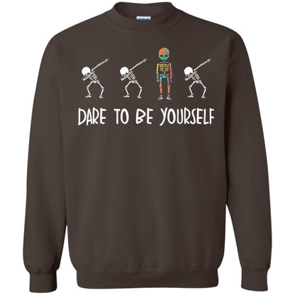 Dare To Be Yourself Autism Awareness T-shirt Dark Chocolate