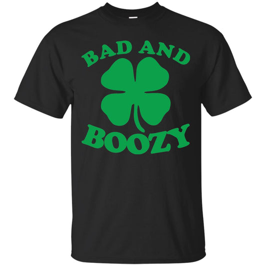 Bad And Boozy Saint Patricks Day T-shirt Black