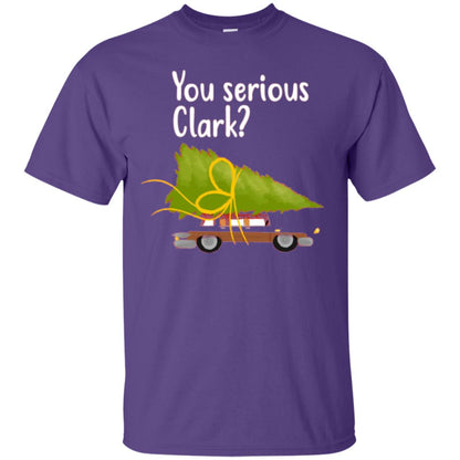 Christmas T-shirt You Serious Clark Purple