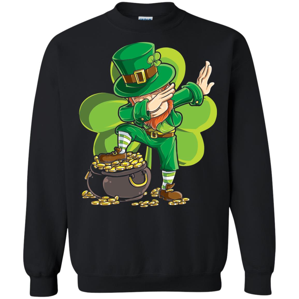 Dabbing Leprechaun St Patricks Day T-shirt Black
