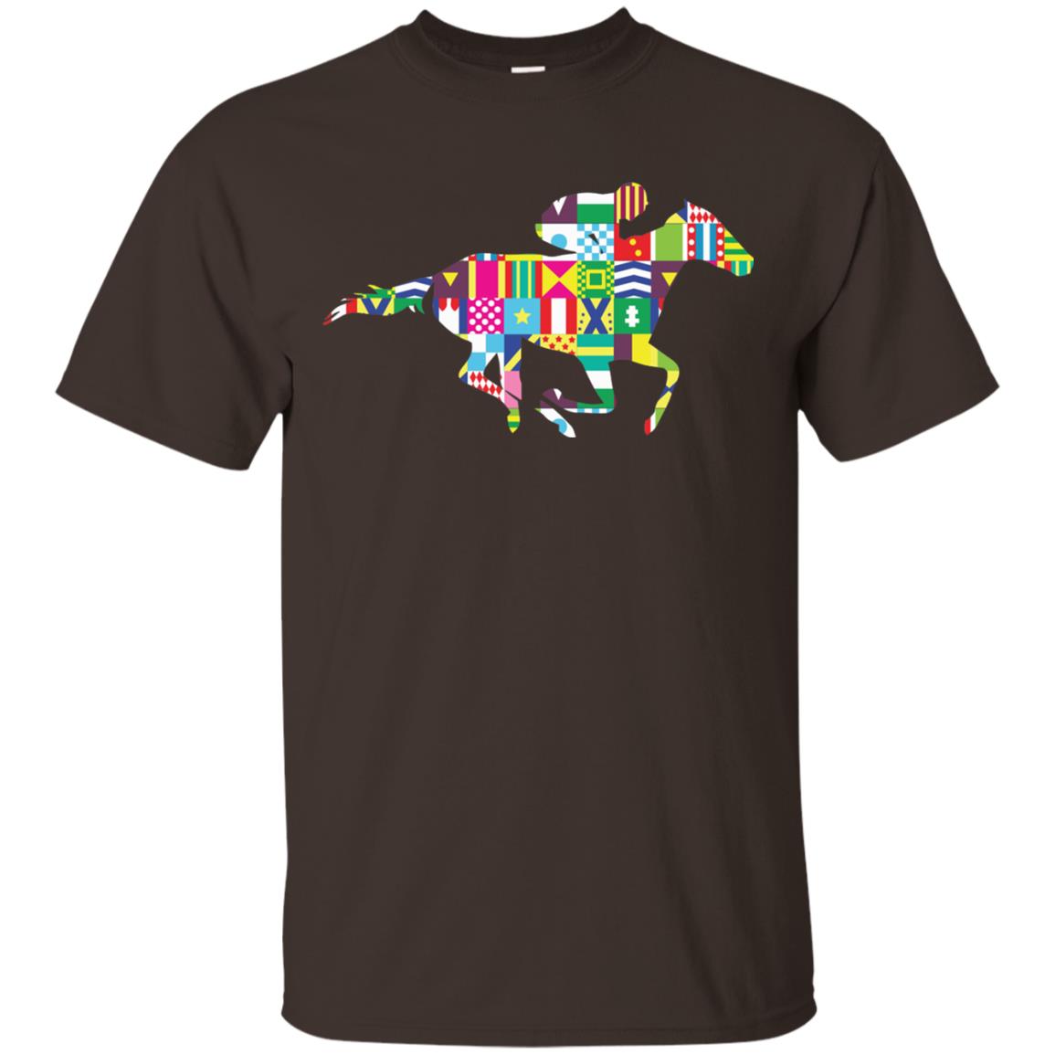 Kentucky Horse Racing Silhouette Derby Shirt Dark Chocolate