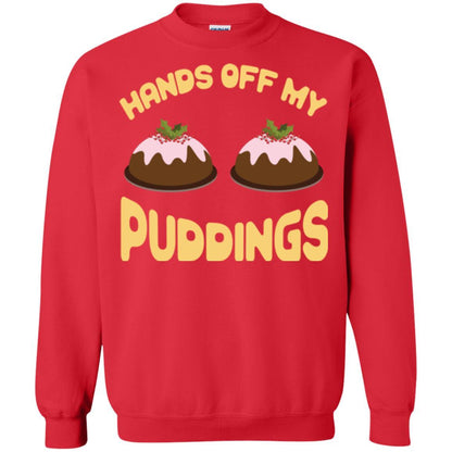 Christmas T-shirt Hands Off My Puddings Red