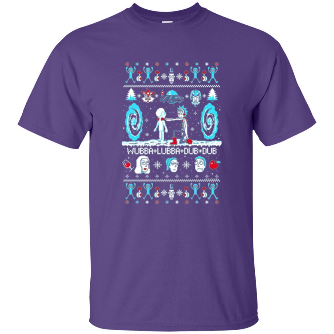 Rick And Morty T-shirt Build A Snowmorty Purple