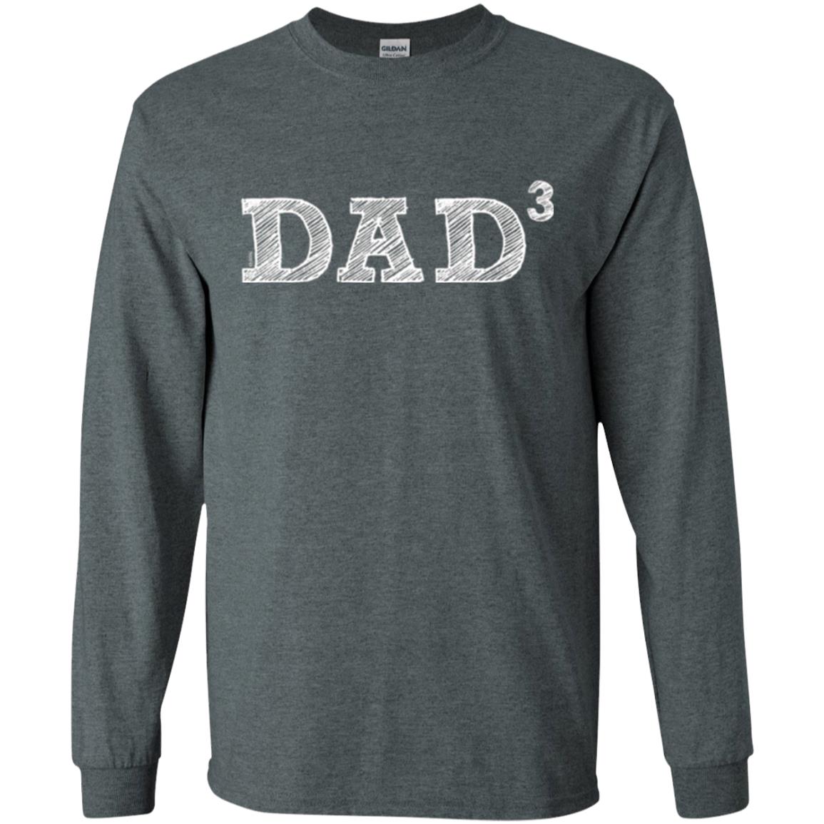Men_s Dad3, Three Kids Father_s Day, Father Of Three T-shirt Dark Heather
