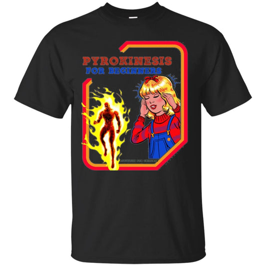Sarcastic T-shirt Pyrokinesis For Beginners Black