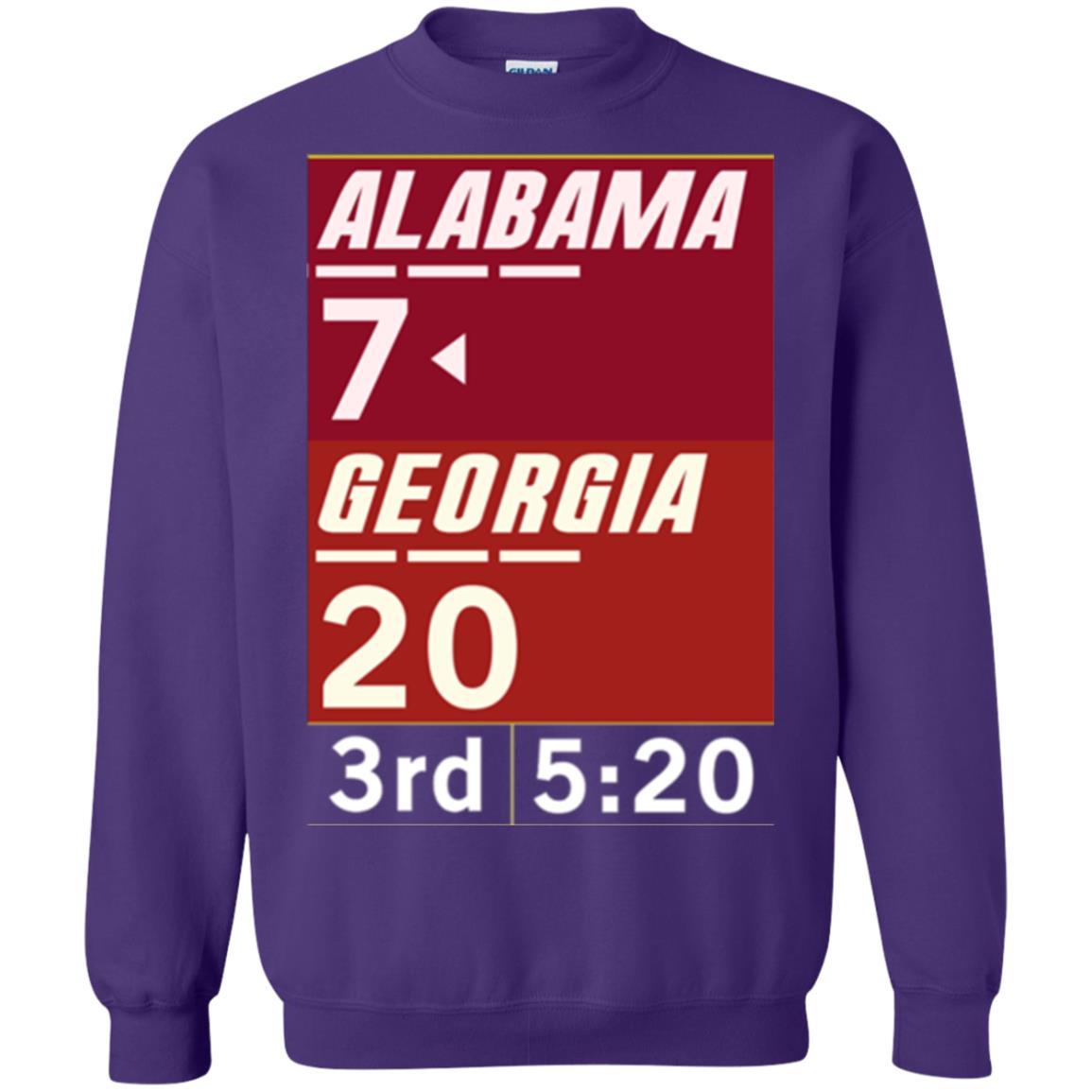 Football Lover T-shirt Alabama 26-23 Comeback Win 2-sided Purple