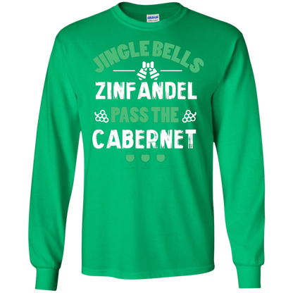 Christmas T-Shirt Jingle Bells Zinfandel Pass The Cabernet Irish Green