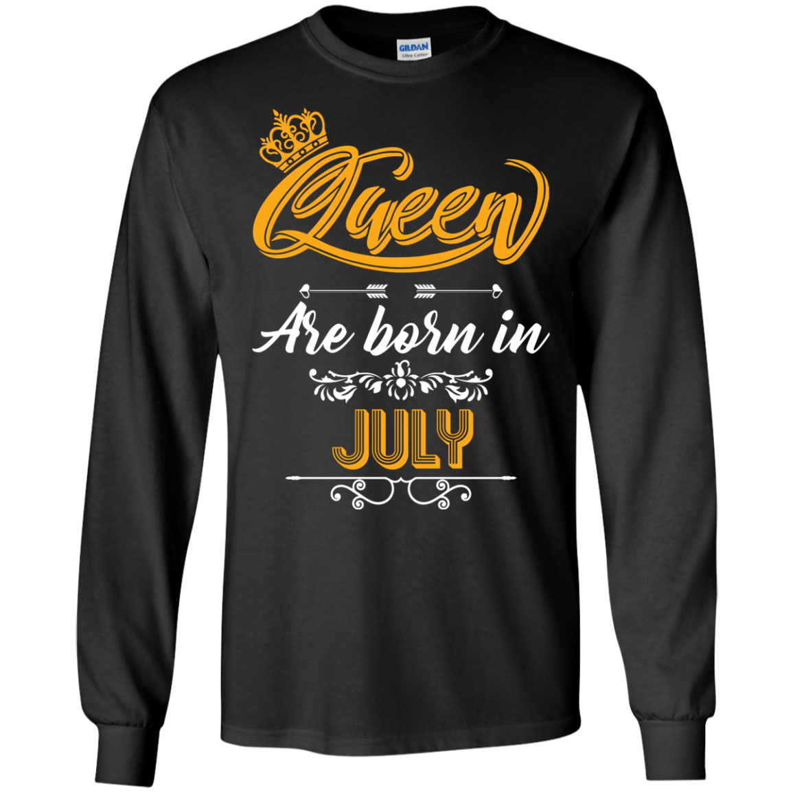 Brithday T-Shirt Queen Are Born In July Black