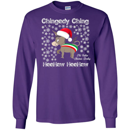 Christmas T-shirt The Italian Christmas Donkey Purple