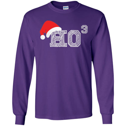Christmas T Shirt Ho Ho Ho X 3 Third Power Purple