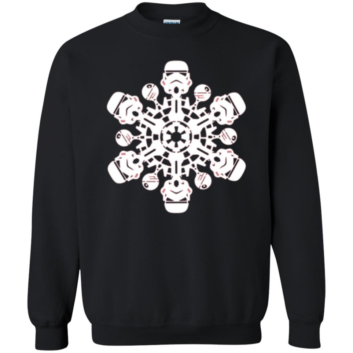 Film T-shirt Star Wars Stormtrooper Christmas Snowflake Graphic Black