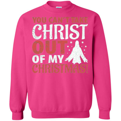 Christian T-shirt You Can_t Take Christ Out Of My Christmas Heliconia