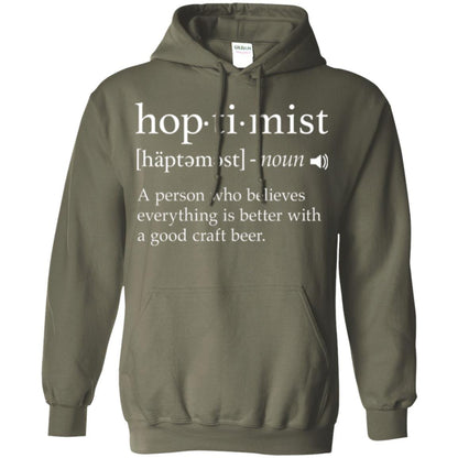 Beer Lover T-shirt Hoptimist Definition Military Green