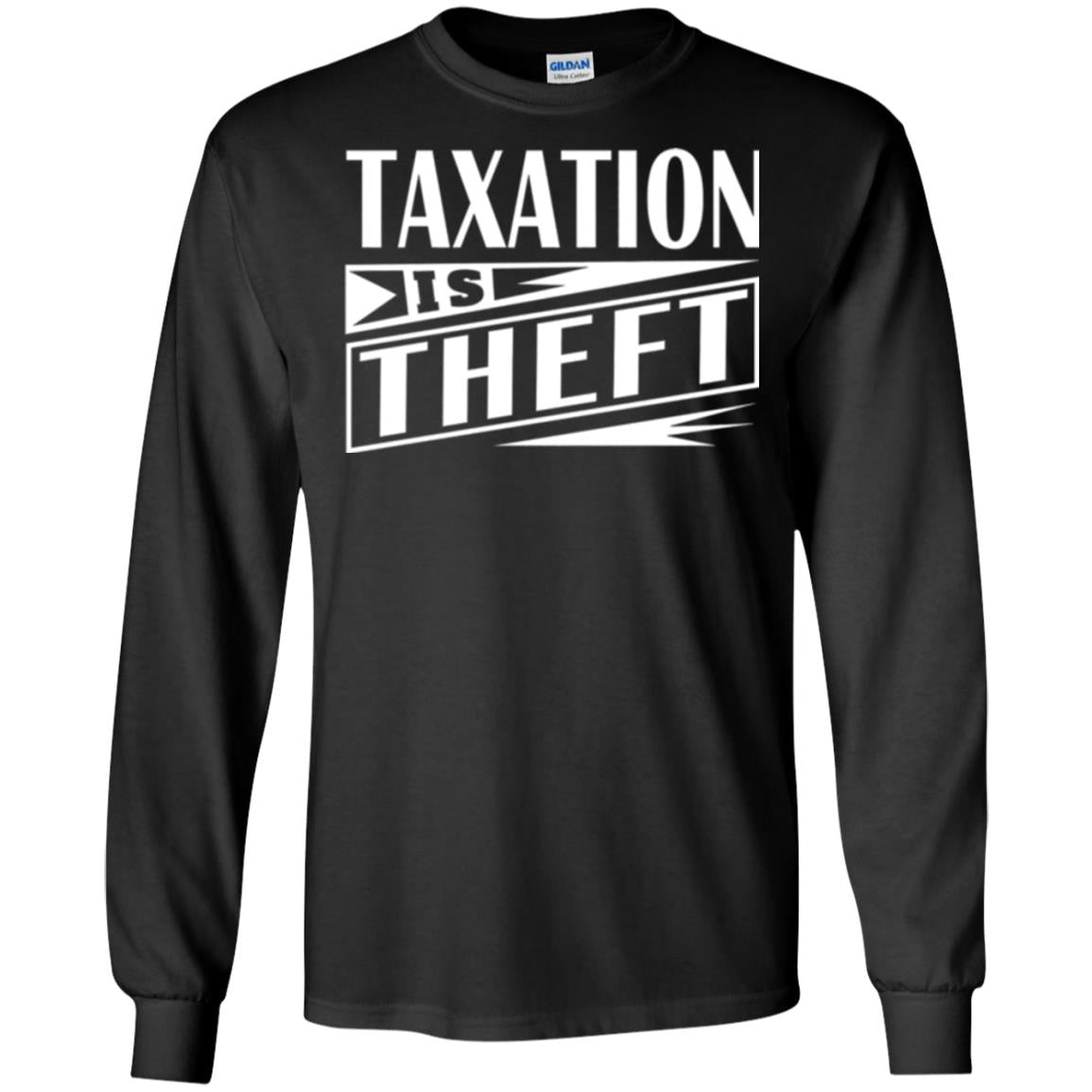 Taxation Is Theft Libertarian Anarchist T-shirt Black