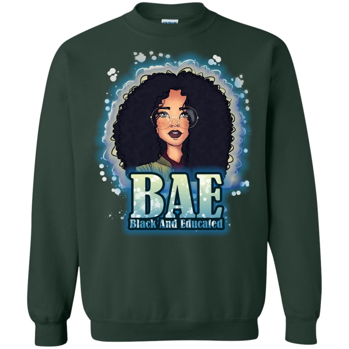 Bae Shirt Black And Educated Forest Green