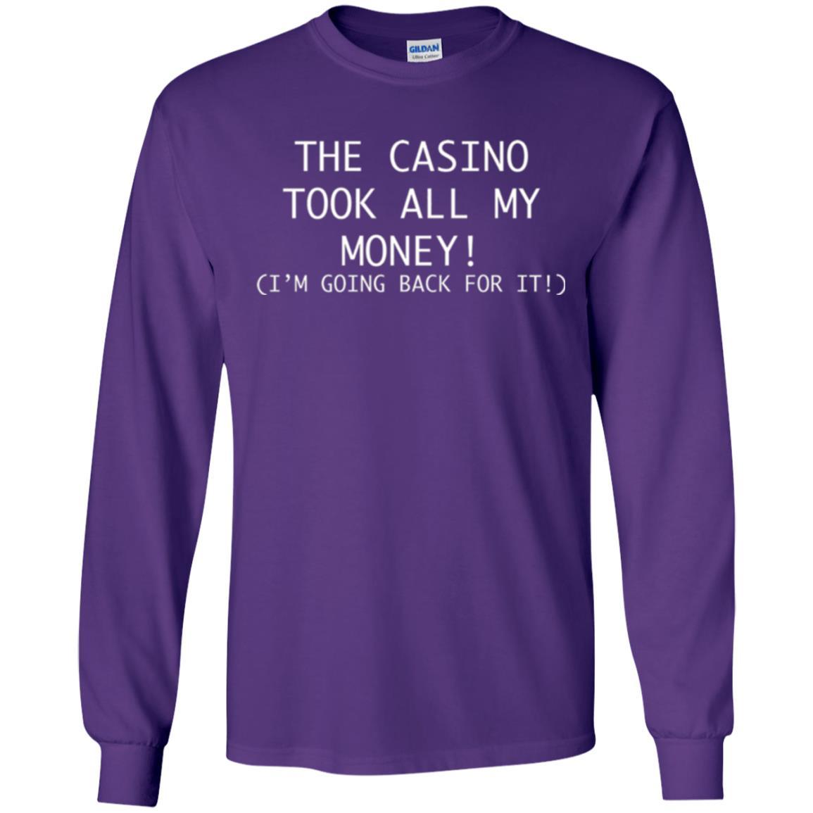 Gambler T-shirt The Casino Took All My Money Purple