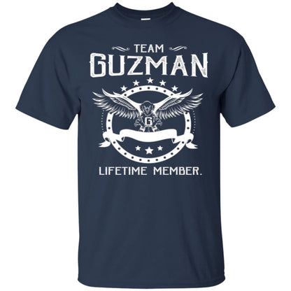 Family T-shirt Team Guzman Lifetime Member Navy