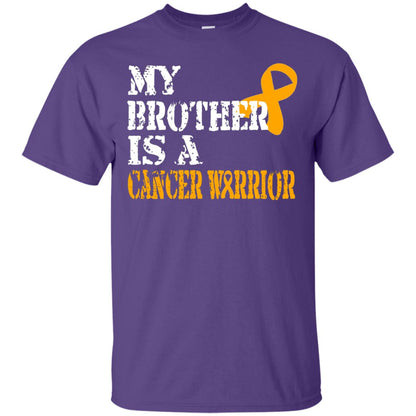 My Brother Is A Cancer Warrior Kidney Cancer Survivor Shirt Purple