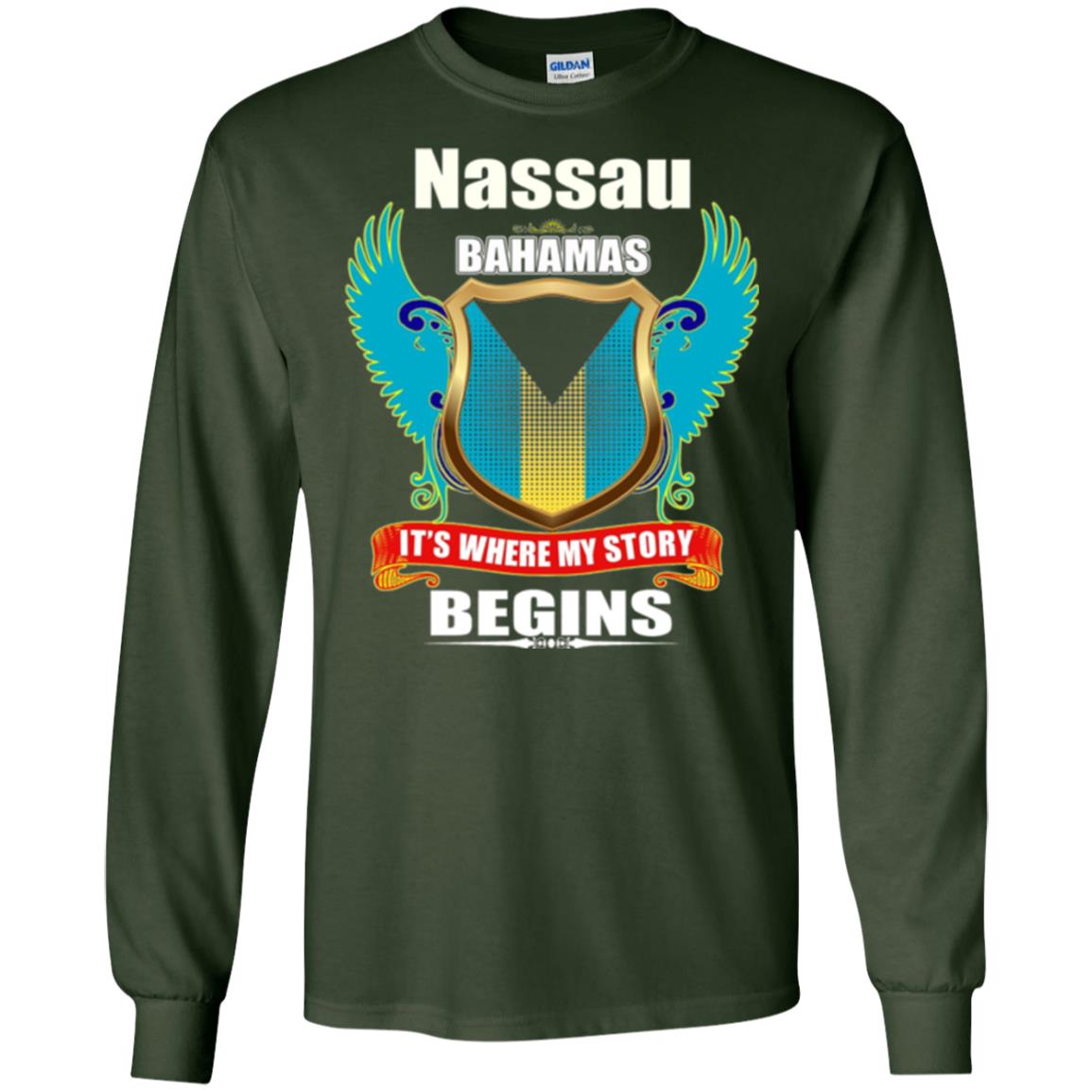 Bahamian T-shirt Nassau Bahamas T-shirt Forest Green