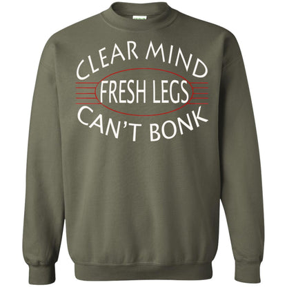 Clear Mind Fresh Legs Can't Bonk Marathon Running Shirt Military Green