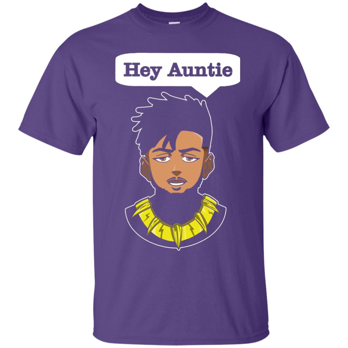Hey Auntie Funny Saying Shirt For Black Panther Fan Purple