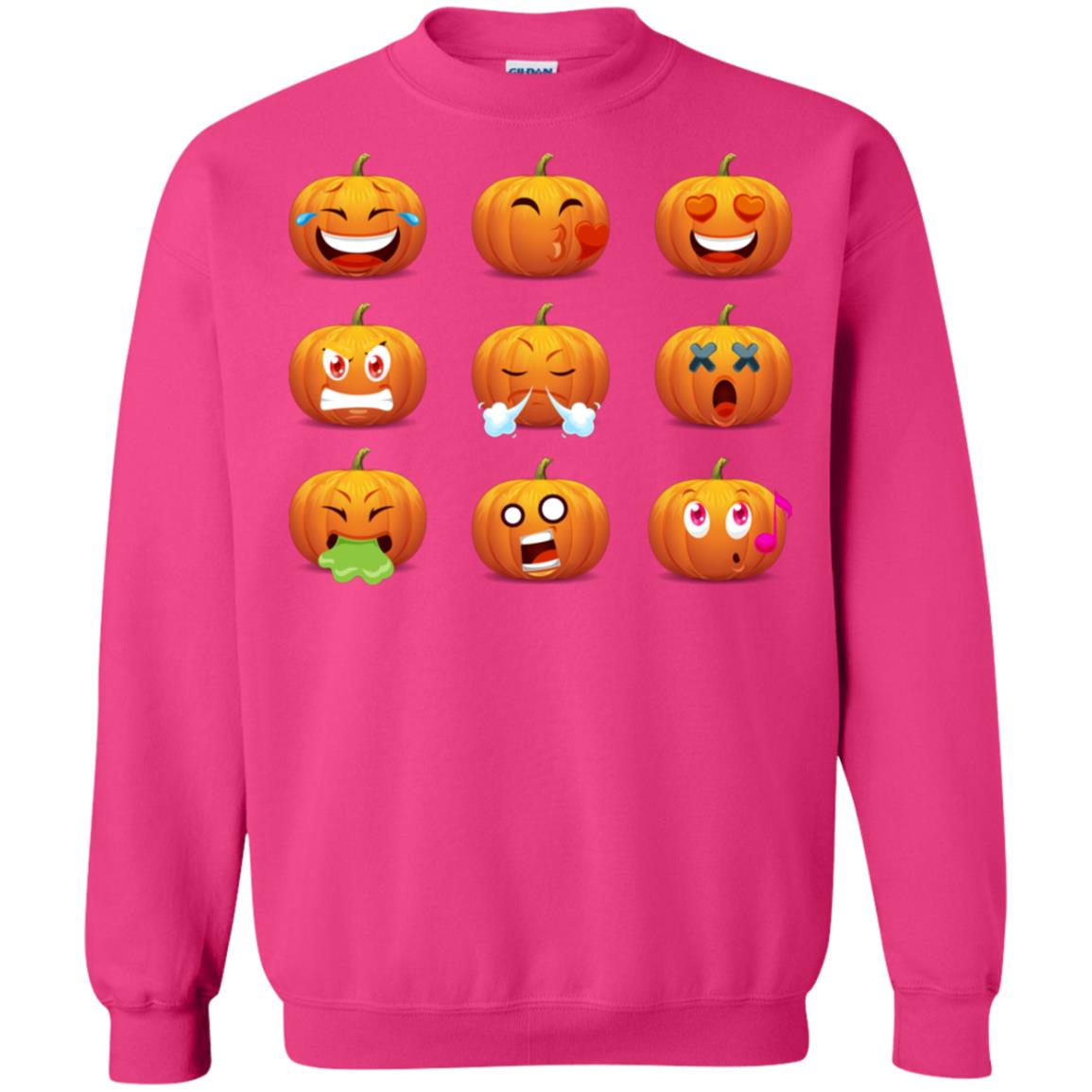 Funny Pumpkins Emoji Halloween Gift Shirt Heliconia