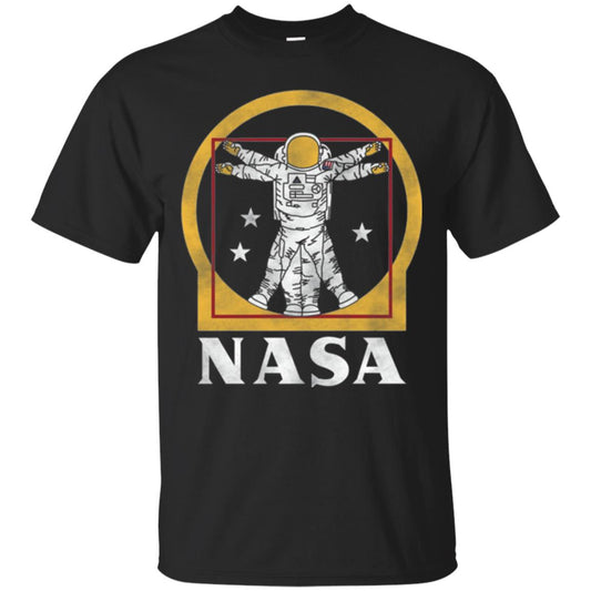 Vitruvian Astronaut T-shirt Black