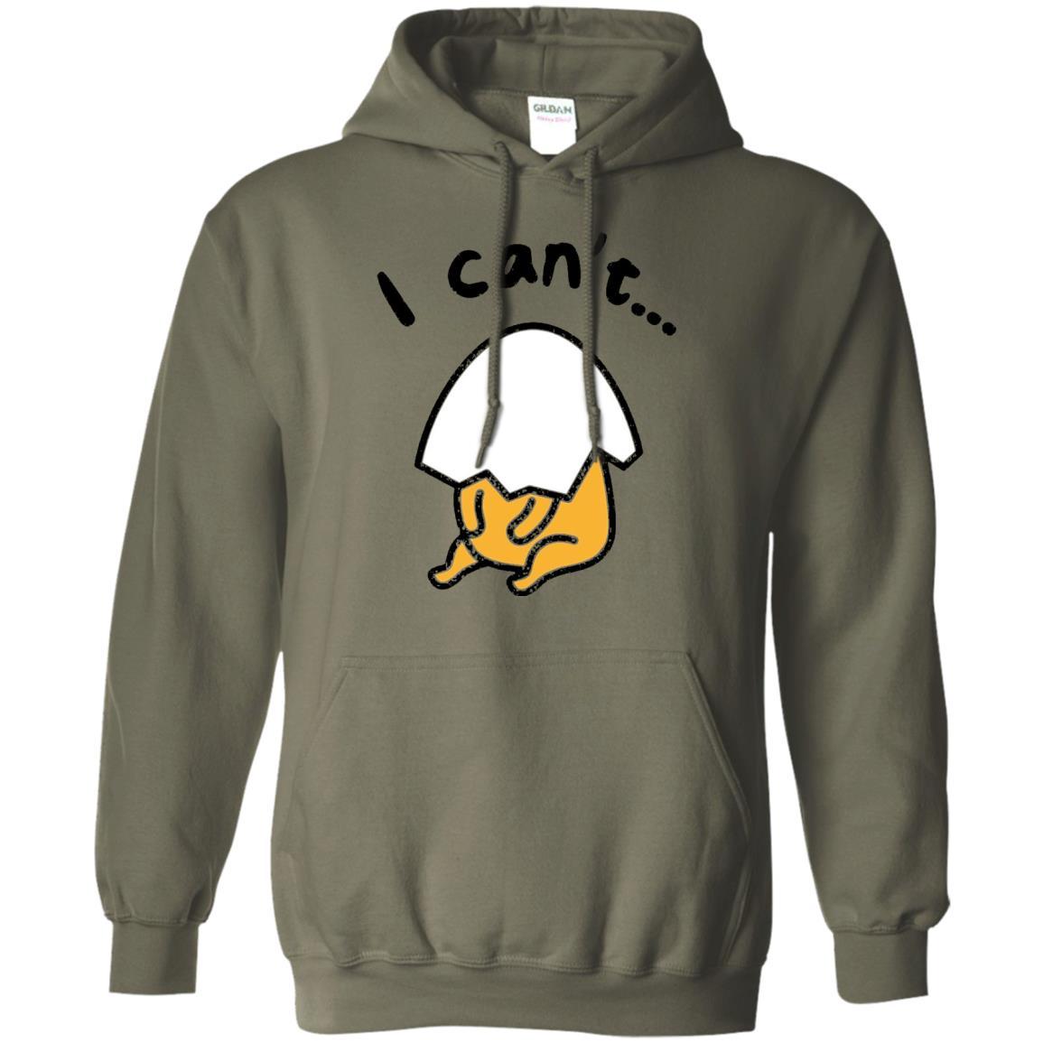 Film T-shirt Gudetama Lazy Egg I Can't Military Green