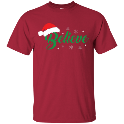 Christmas T-Shirt Believe In Santa Cardinal