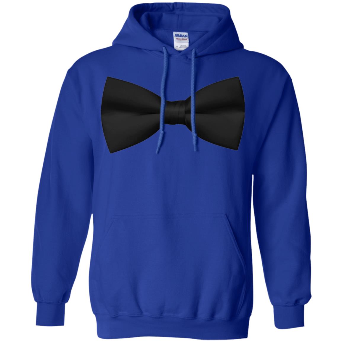 Big Black Bow Tie Tee Shirt Royal