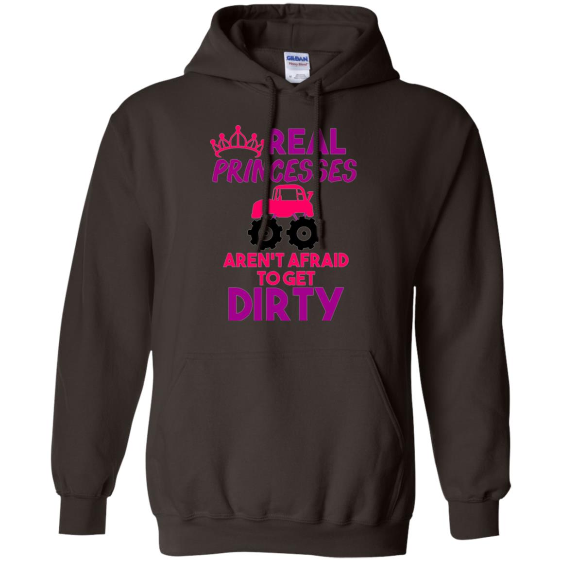 Monster Truck Girl T-shirt Real Princesses Get Dirty Dark Chocolate