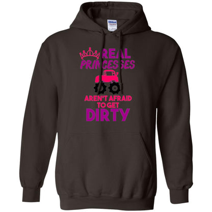 Monster Truck Girl T-shirt Real Princesses Get Dirty Dark Chocolate