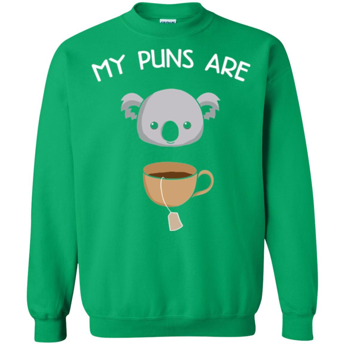 Animal Puns T-shirt My Puns Are Koala Tea Irish Green