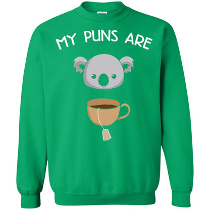Animal Puns T-shirt My Puns Are Koala Tea Irish Green