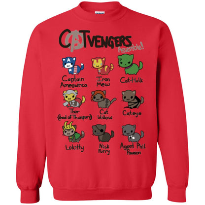Catvengers Cat Lover Shirt Red
