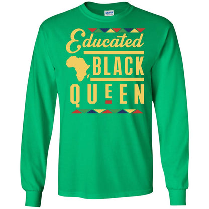 African American T-shirt Educated Black Queen Irish Green