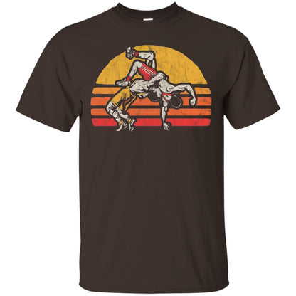 Vintage Wrestling Graphic Wrestler T-shirt Dark Chocolate