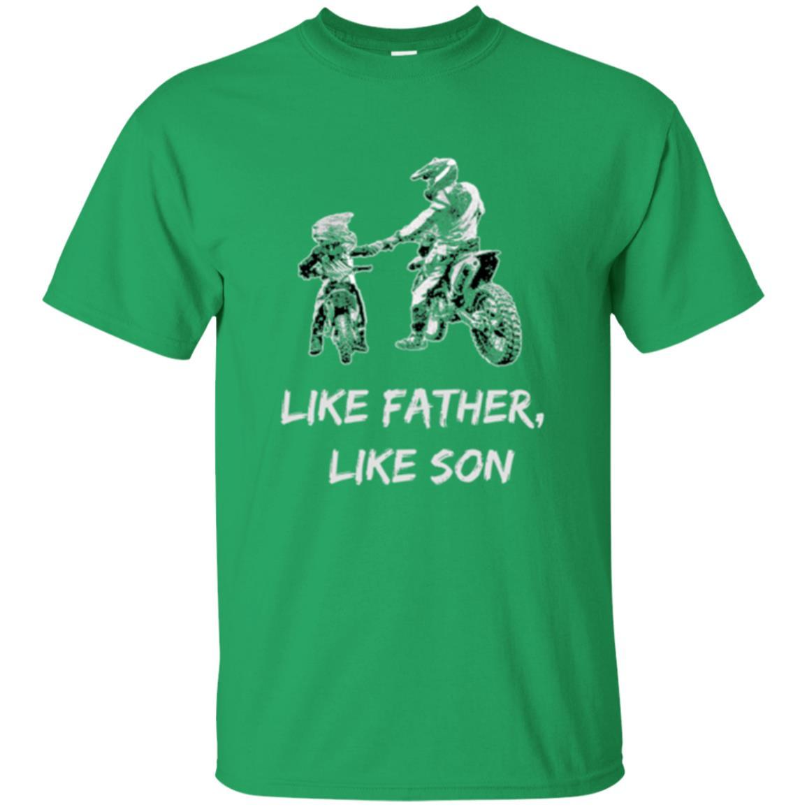 Motocross T-shirt Like Father Like Son T-shirt Irish Green