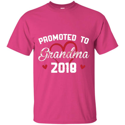 Promoted To Grandma 2018 Love Grandparents T-shirt Heliconia