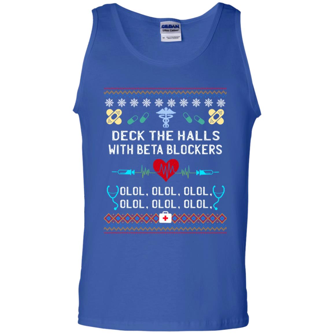 Deck The Halls With Beta Blockers Nursing X-mas Quote Shirt Royal