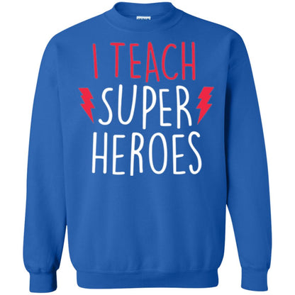 Cute Teacher T-shirt I Teach Super Heroes Royal